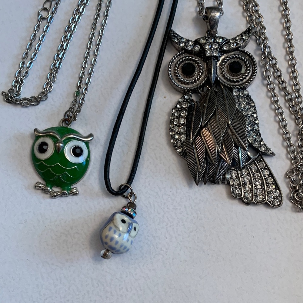 Three Owl Necklaces